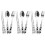 3 Sets Portable Silverware Travel Utensils With Case For Camping 6