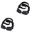 2Pcs Dog Sunglasses Black Plastic Uv Protection with Adjustable Strap 3