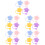 5 Pcs Cute Straw Cover Reusable Lids Cap Shape Tips Silicone Drinking 8