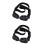 2Pcs Dog Sunglasses Black Plastic Uv Protection with Adjustable Strap 5