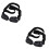 2Pcs Dog Sunglasses Black Plastic Uv Protection with Adjustable Strap 6