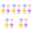5 Pcs Cute Straw Cover Reusable Lids Cap Shape Tips Silicone Drinking 5