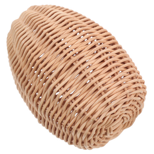 5Pièces Figurines Oeufs Rotin Naturel Décoration Rustique