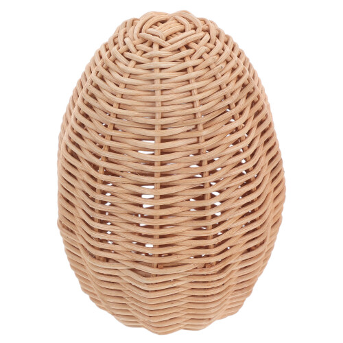 5Pièces Figurines Oeufs Rotin Naturel Décoration Rustique 1