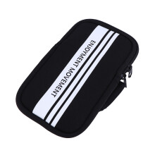 2Pcs Black Sports Armband Phone Pouch Breathable for Active Use
