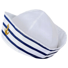 4Pcs Lightweight Polyester Sailor Hats for Cosplay and Stage Use