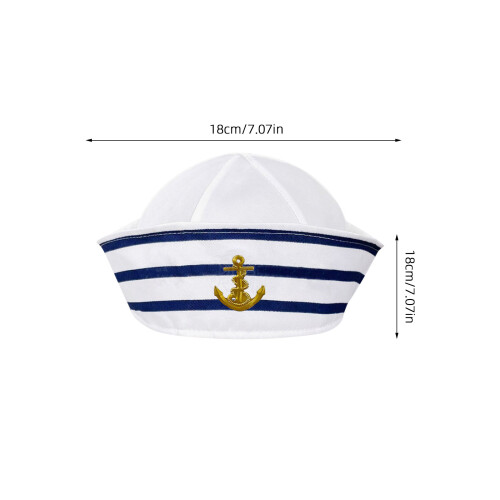 4Pcs Lightweight Polyester Sailor Hats for Cosplay and Stage Use 2