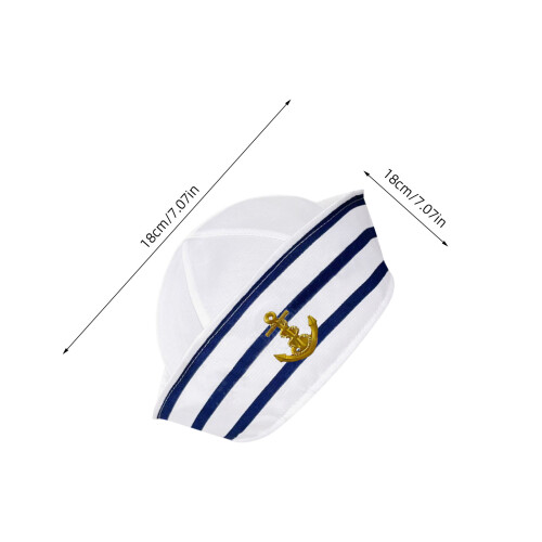 4Pcs Lightweight Polyester Sailor Hats for Cosplay and Stage Use 1