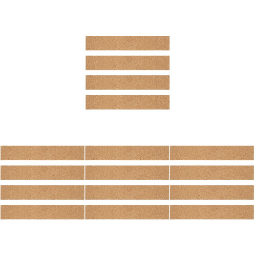 16Pcs Self-Adhesive Cork Wall Strips Light Brown for Office Memo Board 1