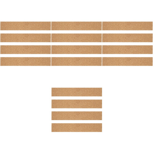 16Pcs Self-Adhesive Cork Wall Strips Light Brown for Office Memo Board 2