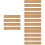 16Pcs Self-Adhesive Cork Wall Strips Light Brown for Office Memo Board 6