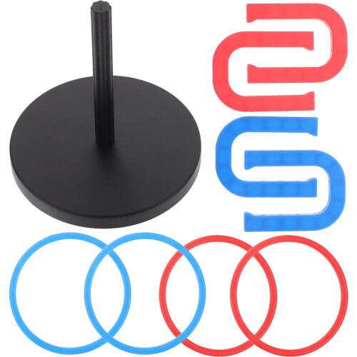 3Pcs 2 Kit 18Pcs Horseshoe Ring Toss Game For Kids
