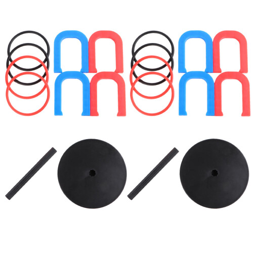 3Pcs 2 Kit 18Pcs Horseshoe Ring Toss Game For Kids 1