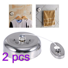 2Pcs 304 Stainless Steel Retractable Clothes Line Dryer For Indoor Outdoor