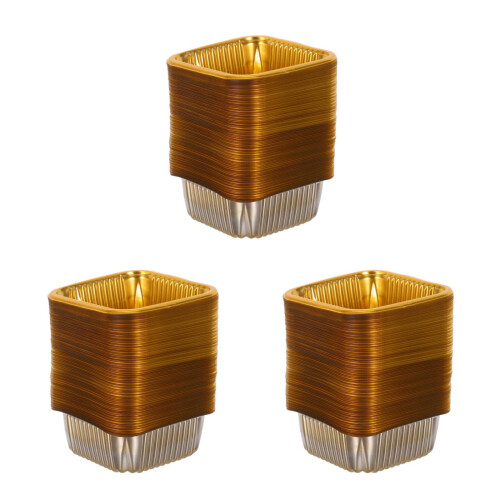 300Pcs Gold Plastic Muffin Tray Single Biscuit Container for Festivals 2
