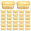 300Pcs Gold Plastic Muffin Tray Single Biscuit Container for Festivals 2