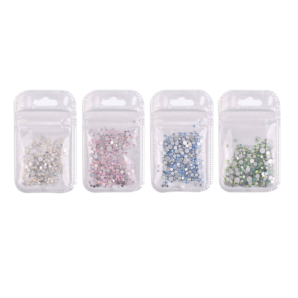 Happyyami 4 Pcs Nail Drill Rhinestone Art Rhinestones Gems Colorful Manicure