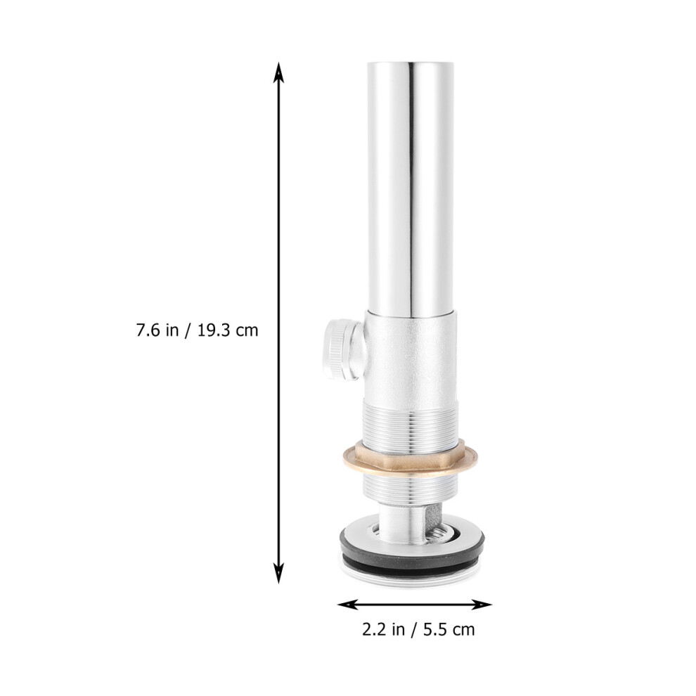 2Pcs Copper Up Drain Push Button Silver Sink Overflow Basin Drainer 3631485470810