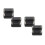4Pcs Compact Black Metal Storage Box with Hinged Lid for Small Items 5