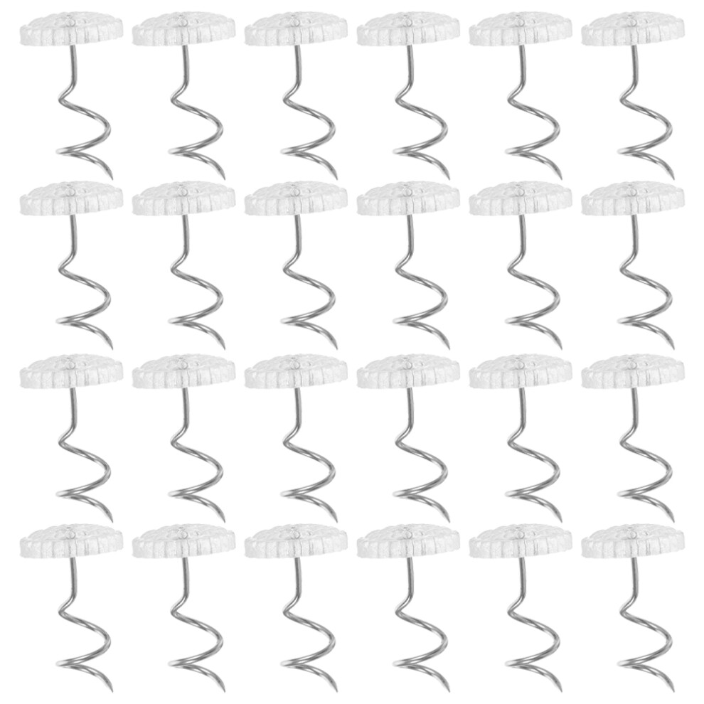 200Pcs Silver Iron Spiral Tacks Decorative Pins For Sofa And Bed 3631485471138