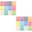 24 Sheets Adhesive Colored Alphabet And Number Stickers Multi-Use 8