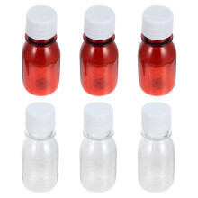 40Pcs Clear Graduated Plastic Reagent Bottles White Leak Proof Pet