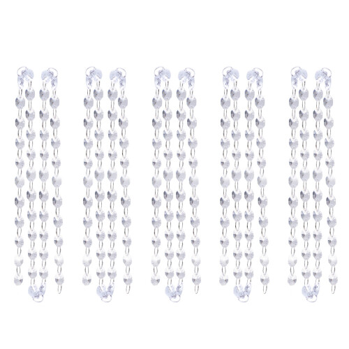30Pcs Silver Curtain Tassel Beads Decorative Crystal Door String