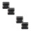 4Pcs Compact Black Metal Storage Box with Hinged Lid for Small Items 9