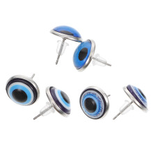12Pairs Stylish Alloy Earrings Blue Eye Danglers for Men’s Wear