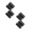 4Pcs Compact Black Metal Storage Box with Hinged Lid for Small Items 10