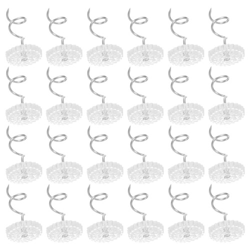 200Pcs Silver Iron Spiral Tacks Decorative Pins for Sofa and Bed 1