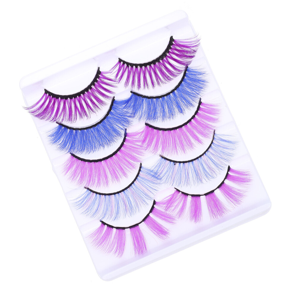 Villcase 35Pairs Dense False Eyelash Natural 3D Look Makeup Lash