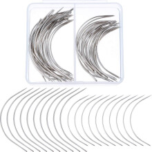 150Pcs Knitting Curved Pins Silver Boxed for Home Crafts and Modelling