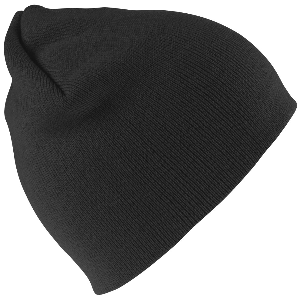 Result (One Size, Black) Pull On Soft Feel Acrylic Winter Hat
