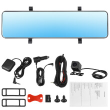 2Pcs Front 4K+1080P Rear Camera 12" Dash Cam With Wifi Gps Parking Monitor