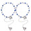 2Pairs Blue Rose Adjustable Invisible Shoulder Straps for Underwear 1