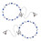 2Pairs Blue Rose Adjustable Invisible Shoulder Straps for Underwear 11