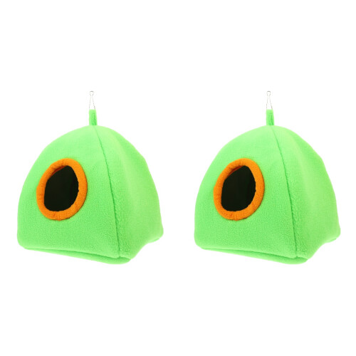 2Pcs Delicate Green Hamster Beds Warm Sturdy Small Hideouts 1