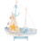 2Pcs Rustic Wooden Sailboat Model for Interior and Table Centerpiece 3