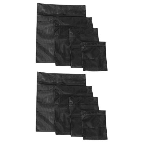 10Sets Black Mesh Laundry Bags for Home Polyester with Zipper 2