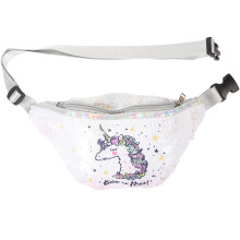 2 Pack Sequin Sports Waist Bag Miss Women'S Chest Phone Pouch Unicorn