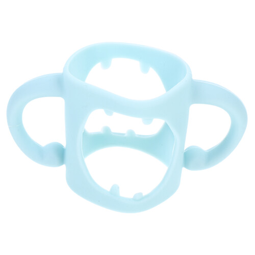 5Pcs Silicone Baby Bottle Sleeve With Handle Sky Blue
