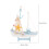 2Pcs Rustic Wooden Sailboat Model for Interior and Table Centerpiece 10
