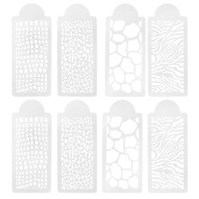 6Sets White Cake Decoration Templates Animal Hollow Printing Stencils