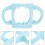 5Pcs Silicone Baby Bottle Sleeve With Handle Sky Blue 11