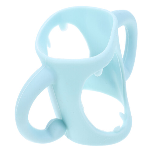 5Pcs Silicone Baby Bottle Sleeve With Handle Sky Blue 1