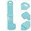 2Pcs Reusable Plastic Cat Food Spoon Sky-Blue Convenient Feeder 11