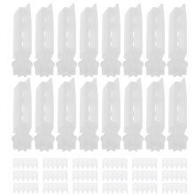 5Sets White Plastic Adjustable Blind Headrail Hooks for Curtains