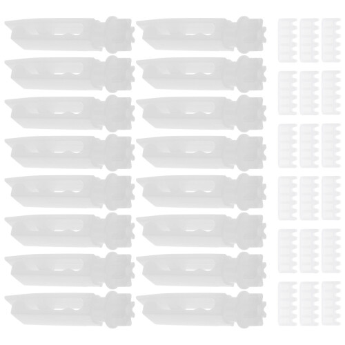 5Sets White Plastic Adjustable Blind Headrail Hooks for Curtains 1