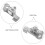 Positive Battery Terminal Clamp Copper Alloy Silver 1 Pair 9